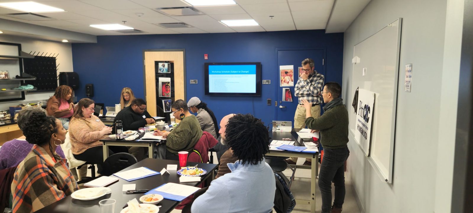 Residents and partners working together at a Black Equity Coalition session